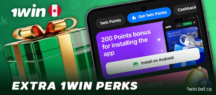 Additional bonuses for 1Win players - for downloads, notifications, and more