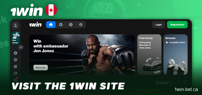Visit the 1Win Canada website