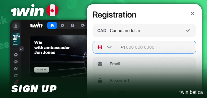 Create a 1win account to receive a bonus