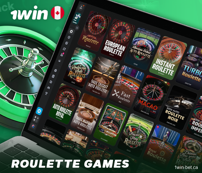 Roulette games in 1win online casino in Canada