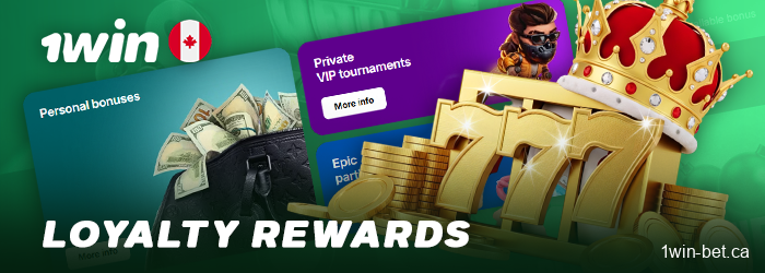 1win loyalty program for gamblers form Canada