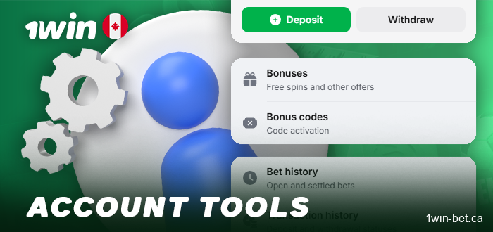 1Win Account Settings - Details