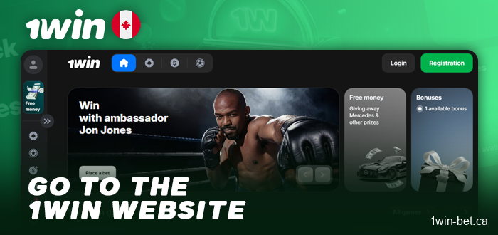 Visit the 1win betting site