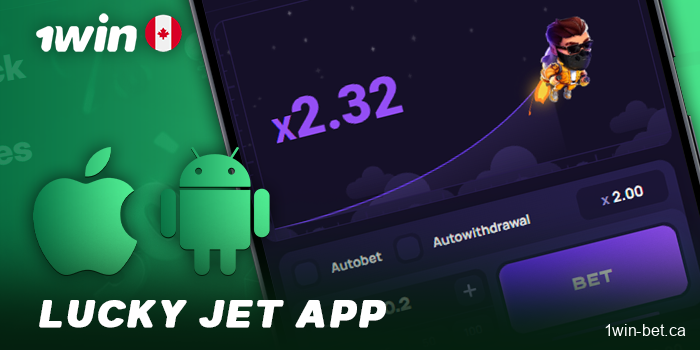 Download the 1win mobile app to play Lucky Jet
