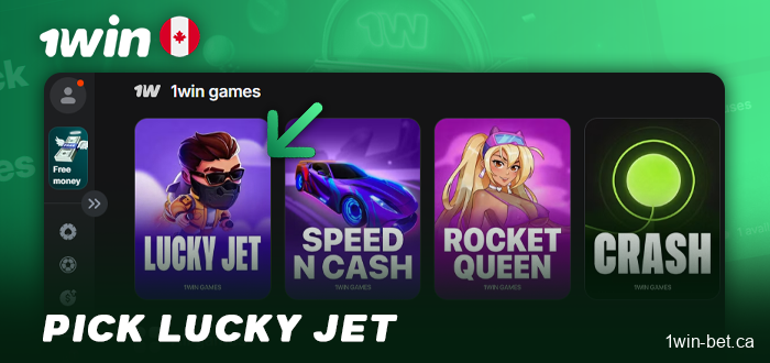 Find Lucky Jet at 1win Online Casino