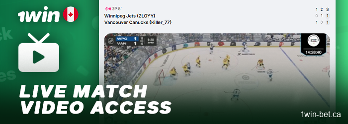 Live sports broadcasts on 1Win CA