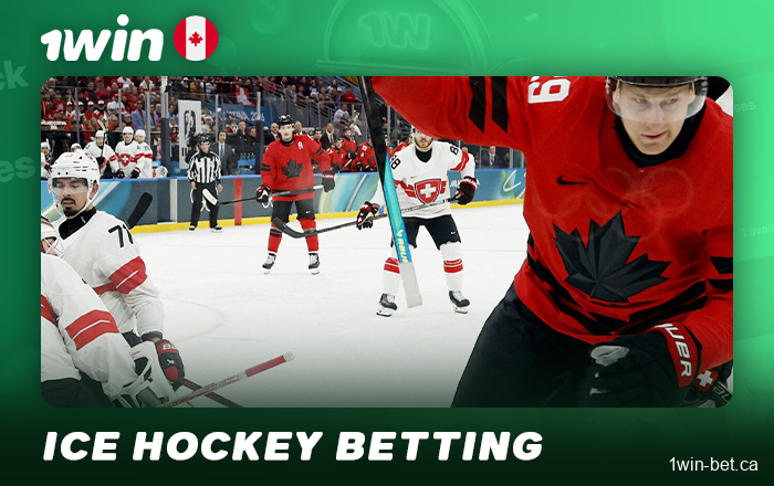 Hockey betting at 1Win for users in Canada