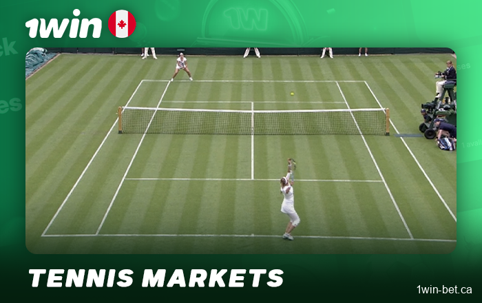 Place bets on tennis matches at 1Win Canada